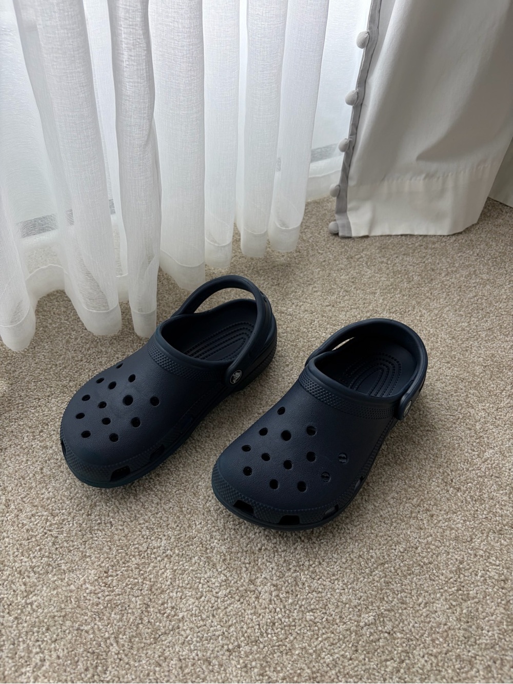 CROCS Classic Clog in Navy Blue - Women's Slip-On Mules